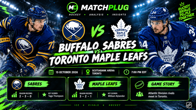 Buffalo Sabres vs Toronto Maple Leafs Prediction, Odds & Hockey Tips – 15 Oct 2026